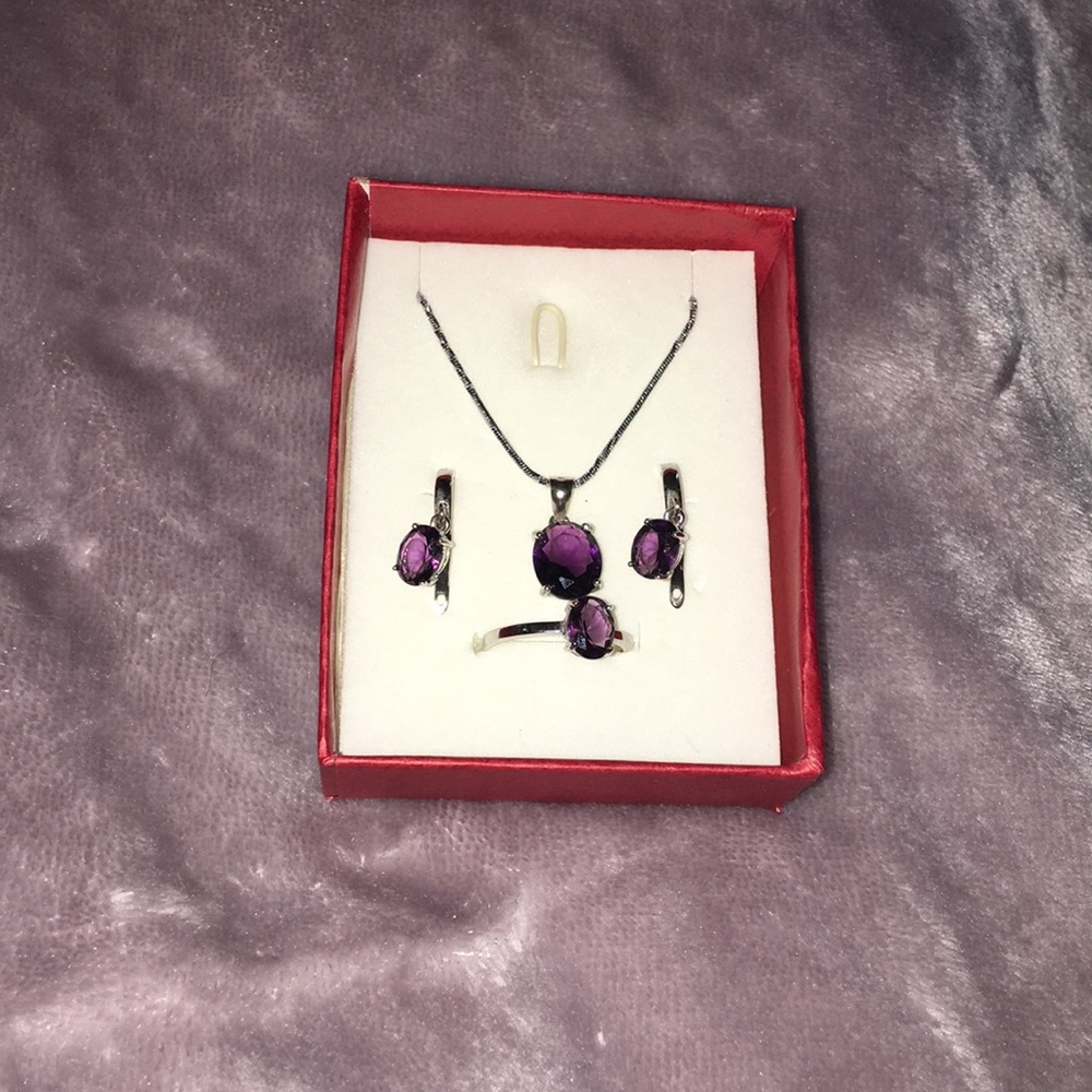 Amethyst jewelry set